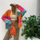 cardigan corto senza bottoni colourfull